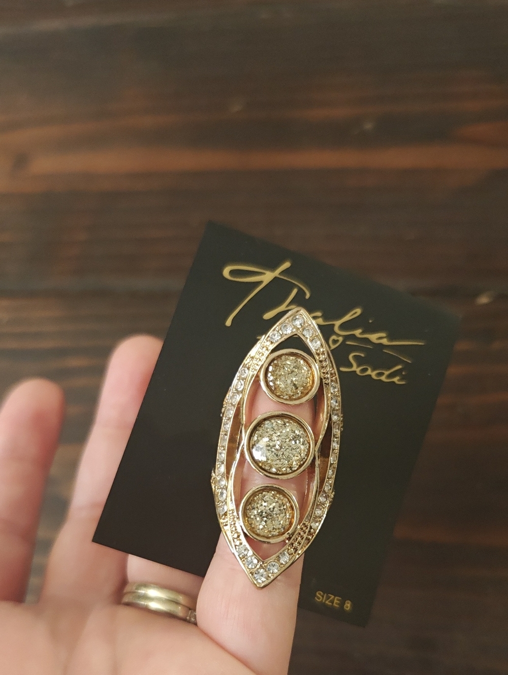 Gold Crystal Marquise Ring - Gold AA31 6818